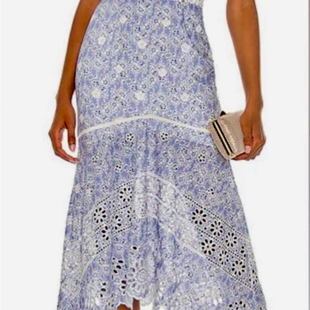 KARINA GRIMALDI IRMA EYELET MAXI DRESS